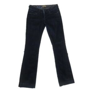 Paige Dark Wash Cotton Blend Straight Leg Low Rise Casual Jeans • Size 26 🗣